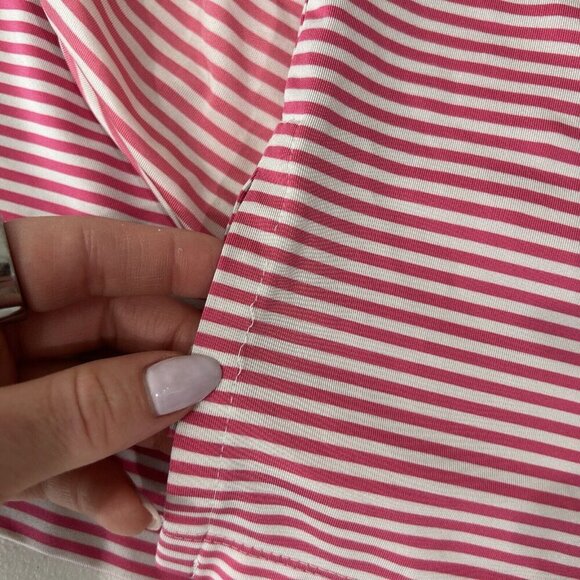 RLX Ralph Lauren Mens Polo Extra Large Pink Striped Golf Performance Classic Fit - Picture 8 of 12